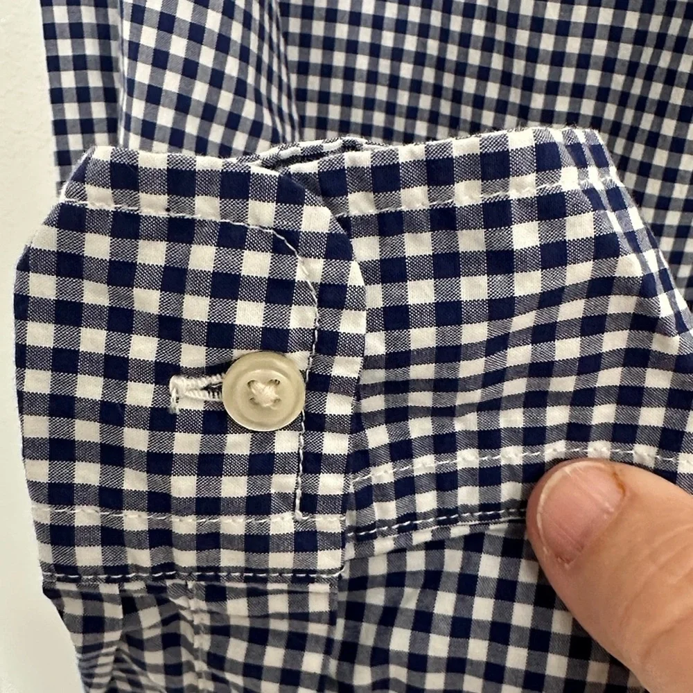 Ralph Lauren Kids Navy and White Checkered Shirt